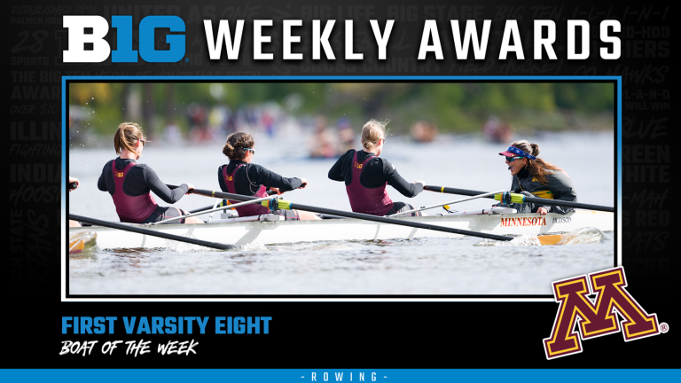 Rowing News | Minnesota First Varsity Eight Named Big Ten Boat of the Week
